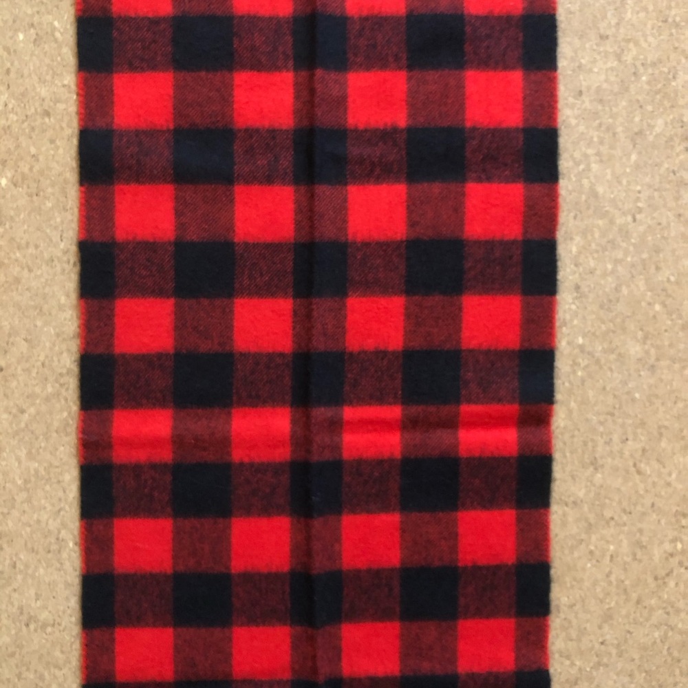 Vintage Wool Blend Unisex Scarf Black and Red - Picture 4 of 5